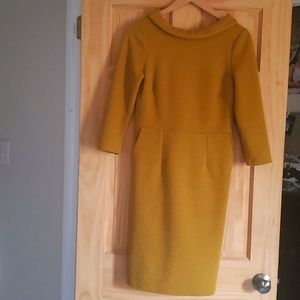 Boden Mustard Yellow knee length Dress